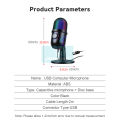 DoomHot USB Microphone PC Condenser Microphone Desktop RGB Lighting Microphone Volume Control Mic Plug and Play Mic Professional Gaming Mic with Mute Button Effect for Streaming Podcast Studio Conference Call. 