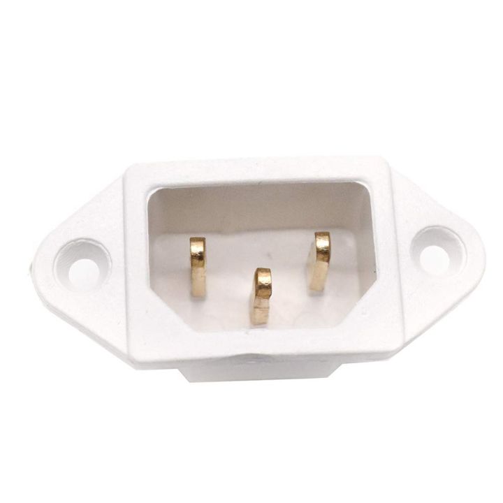 WHITE%20COLOR%20IEC%20C14%20Plug%20Socket%20Panel%20Mount%20Plug%20Adapters%20Power%20Connector%20Socket%20%20AC%20250V%2010A%20Copper%203%20Pins%20Inlet%20Power%20Plug%20Socket%20White%20For%20Rice%20Cooker%20-%20Image%203