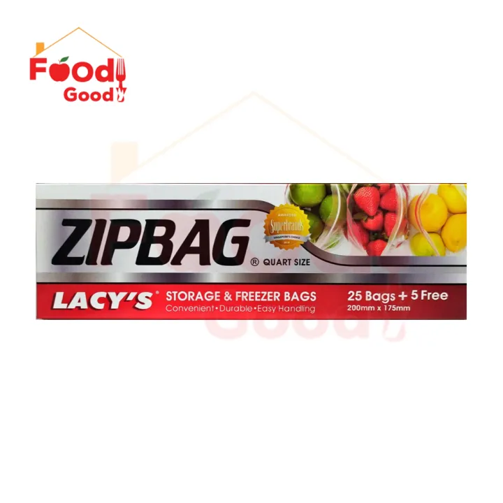 Lacy%E2%80%99S%20Zipbag%20Quart%20Size%20200Mm%20X%20175Mm%20(25%20Bags+%205%20Free)%20-%20Image%202