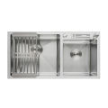Hand Made Kitchen Sink Teka brand (Double Bowl 18x30-32").