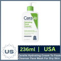 CeraVe Hydrating Cream To Foam Cleanser, Makeup Remover Face Wash For Dry Skin, Foaming Facial Cleanser With Hyaluronic Acid, Normal To Dry Skin, Fragrance Free & Non Comedogenic I 236ml I USA.