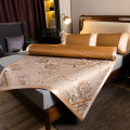 summer natural rattan mat bedding air conditioner foldable ice silk jacquard wormwood cool mat student dormitory wholesale. 