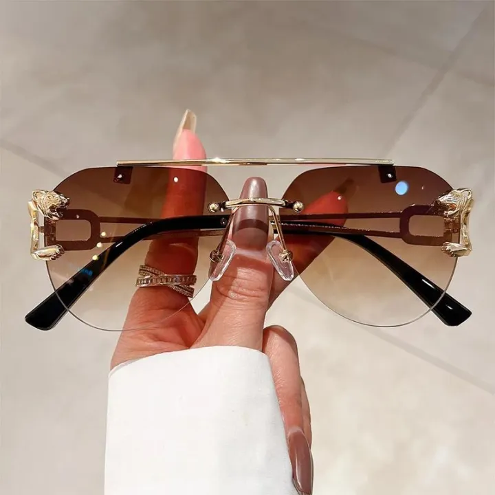 Vintage%20Rimless%20Sunglasses%20Men%20Women%20Trendy%20Aviator%20Gradient%20Shades%20Sun%20Glasses%20Fashion%20New%20Double%20Bridge%20UV400%20Eyewear%20-%20Image%203