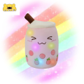LED Light Up Boba Stuffed Plush Bubble Tea Pillow Cute Plushie Doll Cushion Plushy Colorful Night Lights Glowing Super Soft Gift.