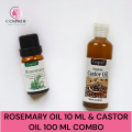 Cosprof Rosemary 10 ml & Castor oil 100 ml combo pack. 