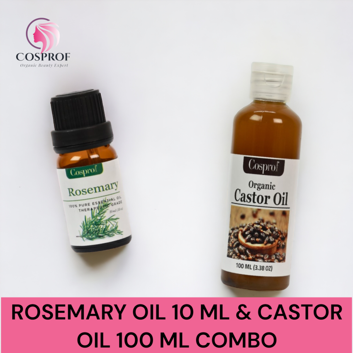 Cosprof Rosemary 10 ml & Castor oil 100 ml combo pack