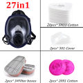 Full face respirator Gas Mask 40 mm activated carbon filter canister Suitable for fumes Chemical, spray paint, tactical-survival. 