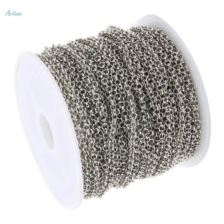 2%20Roll%20O%20Shape%20Jewelry%20Making%20Chain%2020%20Yard%20Necklace%20Bracelet%20Extender%20Chain%202mm%20-%20Image%204