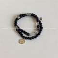 A variety of Xiaohongshu with the same new Chinese bamboo beads, ancient natural stone bracelets, cold and high-end niche bracelets. 