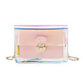 Women Transparent PVC Clear Jelly Clutch Bag Purse Tote Casual Shoulder Handbag Demoo.