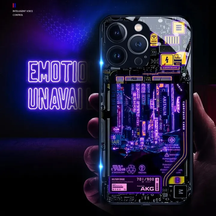 Cyber%20Punk%20Style%20Smart%20voiced%20induction%20luminous%20mobile%20phone%20case%20For%20OPPO%20A93/A97%20A55/A54/A56/A57%20Realme%20V23%20A77/A72%205G%20Covers%20-%20Image%202