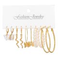 New 10Pcs Crystal Pearl Set Earrings Snake Butterfly Female. 