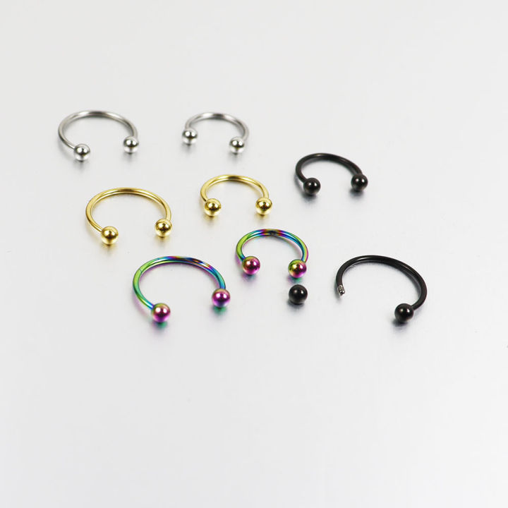 2pcs%200.8mm%201.2mm%2020G%2016G%20Ball%20Circulars%20Horseshoes%20Ear%20Ball%20Horseshoe%20Nose%20Ring%20Piercing%20Body%20Jewelry%20-%20Image%205