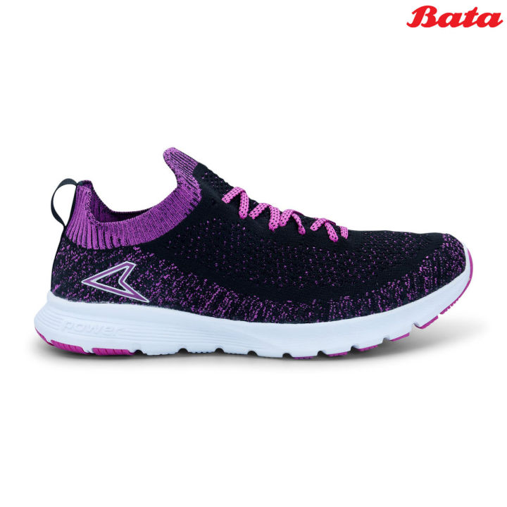 Power Purple and Black Mesh Sporty Sneaker for Women