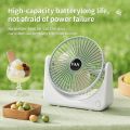 Portable Desktop Electric Fan, Small Electric Fan, Home Office, Outdoor Desk, USB Charging. 