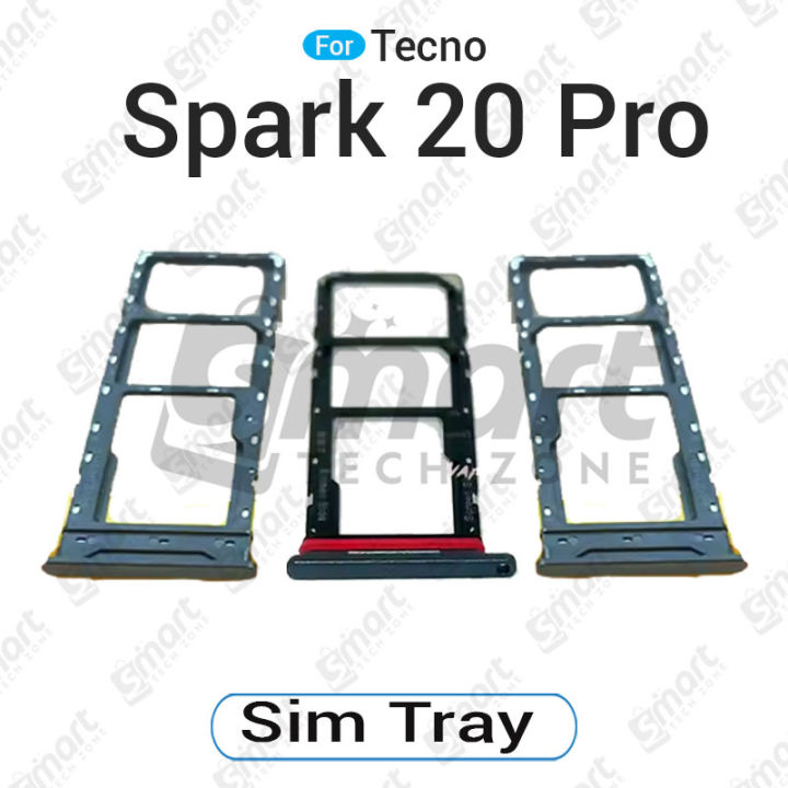 Tecno Spark 20 Pro Sim Tray Micro SD Card Slot with Sim Ejector Pin Replacement Part