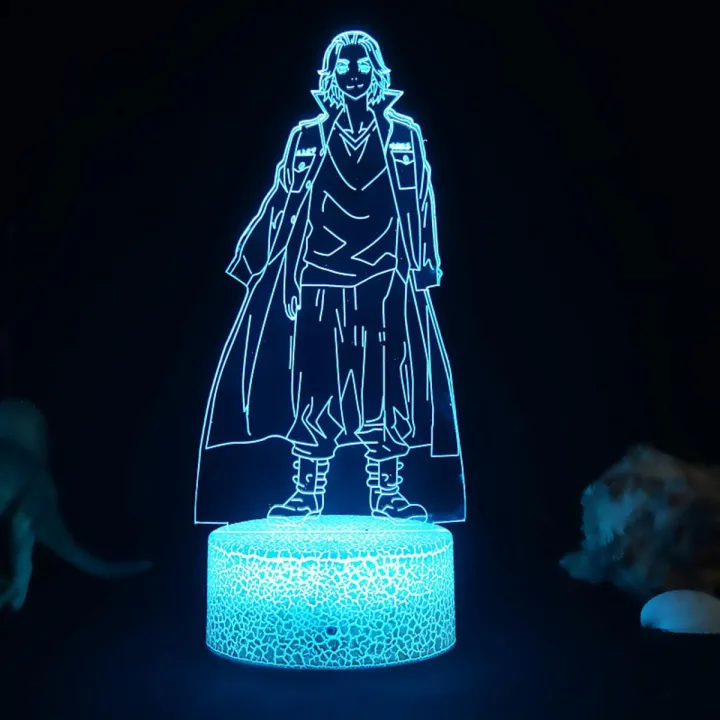 Anime Tokyo Revengers Mikey Lamp Manga Figure Room Setup Kids Avengers ChristGift Bedroom Decor RGB 3D Night Light Draken