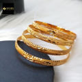 City Gold Bangles/ Gold Plated Bangles For Women (Imported) M-IGP9051 - 4 Pieces - Bangles For Women - Bangles- চুড়ি. 