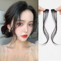 Dragon beard bangs wig women's forehead on both sides of the micro curl in the middle of the figure eight bangs wig piece simulation hair natural bangs. 