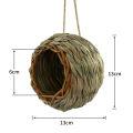 Wholesale straw round bird's nest hand-woven DIY creative gardening decoration birdcage cross-border source one piece dropshipping.