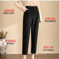 Women's Pants 2024 New Spring/Summer Cigarette Pants Harem Cropped Korean Style Loose Slimming and All-Matching Casual Straight-Leg Suit Pants. 