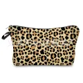 Collection Amazon HD Hot Selling Leopard Digital Print Cosmetic Bag European and American Ladies Storage Washing Clutch Bag. 
