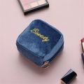 Women Velvet Cosmetic Bag Organizer Girls Ladies Cute Mini Small Travel Lipstick Makeup Bags Sanitary Napkin Pad Storage Bags. 