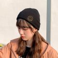 Smile ladies Beanies For Men Beanie Hat Women Winter Hats Warm 2021 Black Embroidery letter UniHop Skullies Knitted Cap.