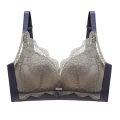 Lace Contrast-Color Latex Bra Women's Wireless Small Chest Push up 8808 Underwear Breast Holding Upper Support Adjustable Suit. 
