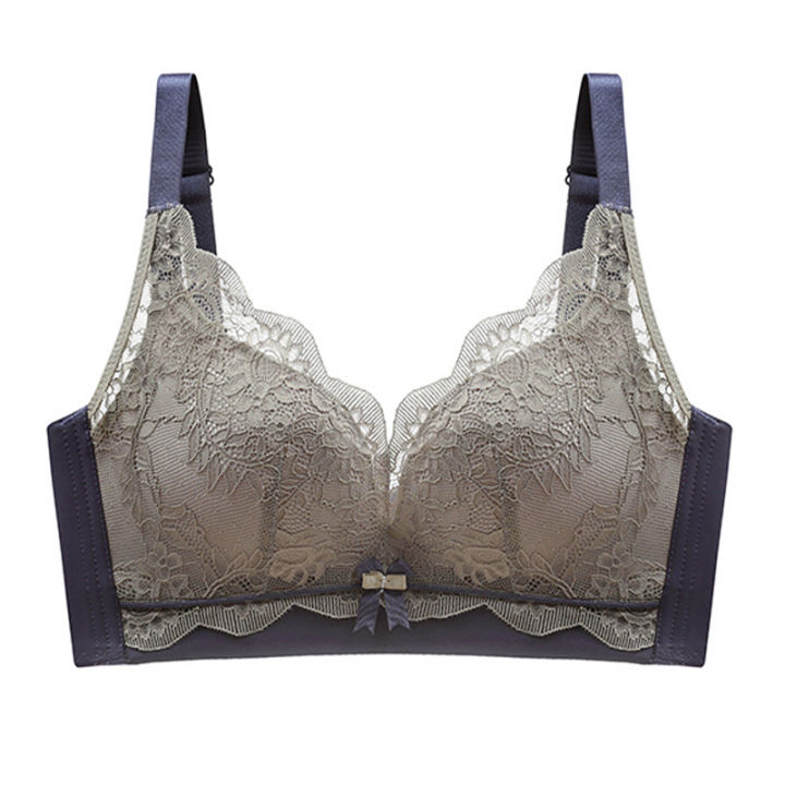 Lace%20Contrast-Color%20Latex%20Bra%20Women's%20Wireless%20Small%20Chest%20Push%20up%208808%20Underwear%20Breast%20Holding%20Upper%20Support%20Adjustable%20Suit%20-%20Image%207