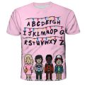 Kids Stranger Things 4 T-shirts Cartoon Printed Girls Tees Children Stranger Things 4 Tops Short-sleeve Hellfire Club Clothes. 