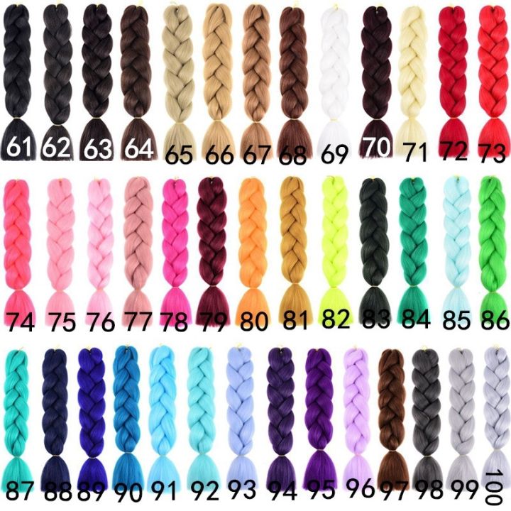 Kanekalon%20Jumbo%20Braid%20Hair%2024inch%20Crotchet%20Braids%20Pure%20Color%20Expression%20Braiding%20Hair%20Black%20Blond%20Pink%20-%20Image%205