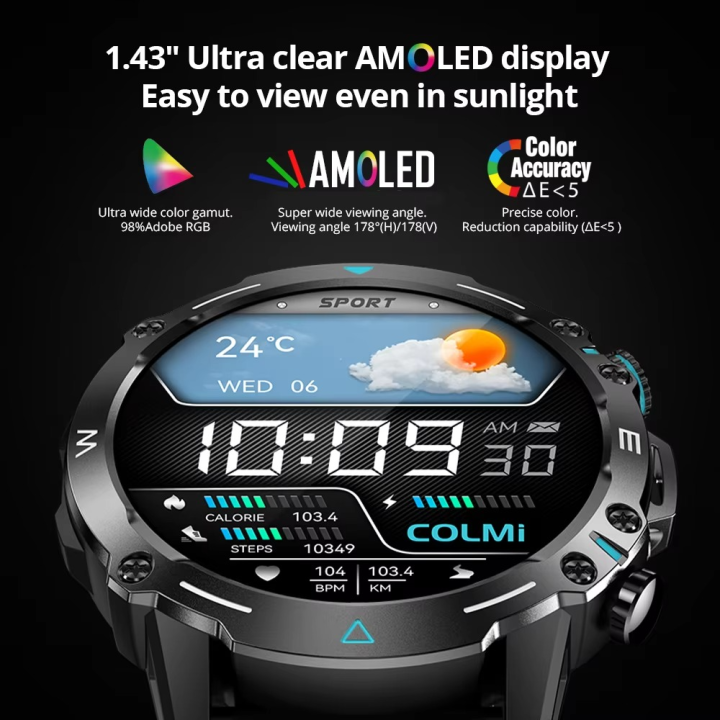 COLMI%20M42%20Smartwatch%201.43"%20AMOLED%20Display%20100+%20Sports%20Mode%20Voice%20Calling%20Smart%20Watch%20-%20Image%206
