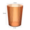 Home Essentials Striped Plastic Trash Can Large Capacity Transparent Garbage Container Nordic Waste Bin Kitchen.
