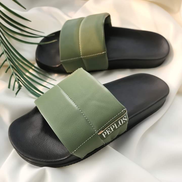 Green Black And Grey Color Peplos Slide Slipper Sandal For Men S23