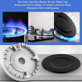 3 Pack Gas Stove Burner Caps and Burner Head Replacement Kit Universal Cooker Hat Set As Shown Metal Fit Most Gas Stove Burners.