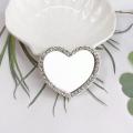 Alloy Makeup Mirror Good Quality 4.1cm Mini Makeup Mirror Studded Makeup Mirror for Home Outdoors Travel. 