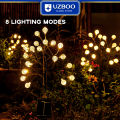 UZBOO 1PC LED Solar Garden Lights Crystal Ball Branch Lamp Ground Mounted Light Garden Decorative Lights Warm Light 8 Lighting Modes Outdoor Lawn Mounted Lights Waterproof Garden Path Holiday Courtyard Decoration. 