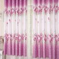 Modern Home Living Room Window Tulip Pattern Curtain Purple. 