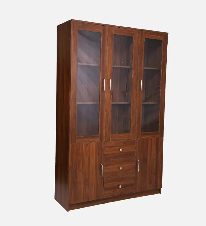 Crockery%20Display%20Unit%20with%203%20door%20Display%20Cabinet%20Showcase,%205%20Closed%20Shelf%20and%203%20Drawer,%20Dish%20Cabinet,%20Drainer%20Cabinet,%203%20Door%20Design,%20Dustproof%20And%20Oil%20Resistant%20Multifunctional%20Storage%20Cabinet%20(Columbian%20Walnut)72/45"%20-%20Image%204