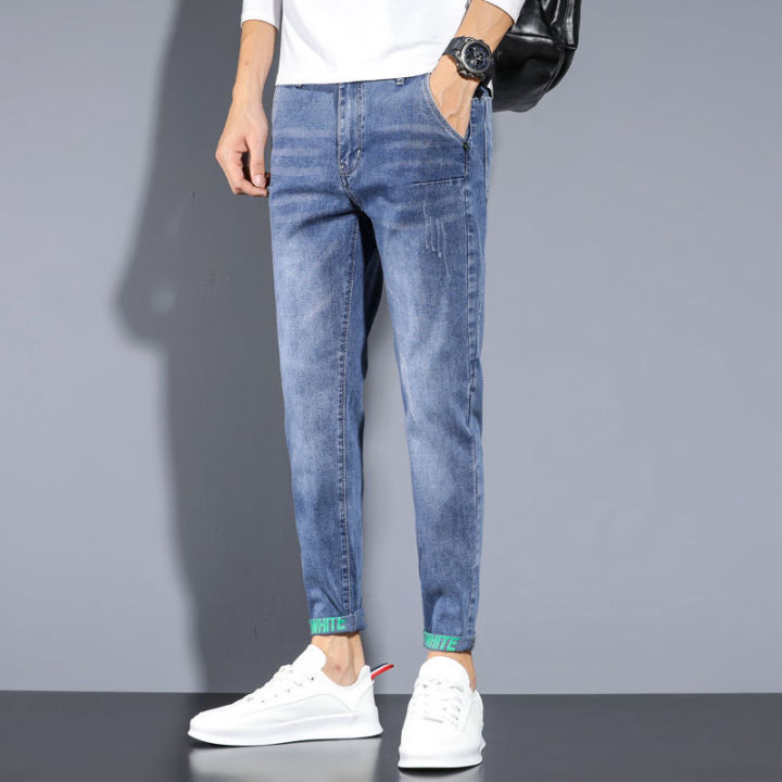 Spring%20and%20Autumn%20Jeans%20Men's%20Slim%20Fit%20Skinny2023New%20Printing%20Stylish%20Blue%20Men's%20Clothing%20Casual%20Ankle-Length%20Pants%20-%20Image%208