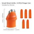 Silicone Vegetable And Fruits Thumb Cutter Finger cutter 5 in 1. 