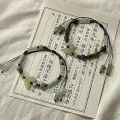 A variety of Xiaohongshu with the same new Chinese bamboo beads, ancient natural stone bracelets, cold and high-end niche bracelets. 