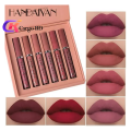 HANDAIYAN 6 Colors Long Lasting Velvet Lips Tint Liquid Lipsticks Waterproof Non-Stick Cup Lipgloss Gift Set (A). 