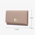 SeaGloca New Korean Fashion Zipper Pocket Medium Size PU Leather Trifold Wallet For Woman No 1710.