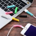 Charging Cable Protector USB Charger Cable Saver Spiral Spring-Shaped Wire Protector For Phones Cable (1pc). 