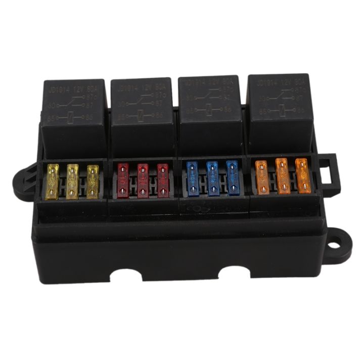 12%20Way%20Blade%20Fuse%20Holder%20Box%20with%20Spade%20Terminals%20and%20Fuse%204PCS%204Pin%2012V%2080A%20Relays%20for%20Car%20Truck%20Trailer%20and%20Boat%20-%20Image%206