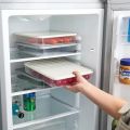 Refrigerator Food Storage Box Japanese-style Square Plastic Single-layer Sealed Large Transparent Classification Storage Boxes.
