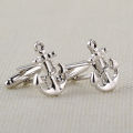 Men's Anchor Shape Navy French Shirt Cufflinks Pair.