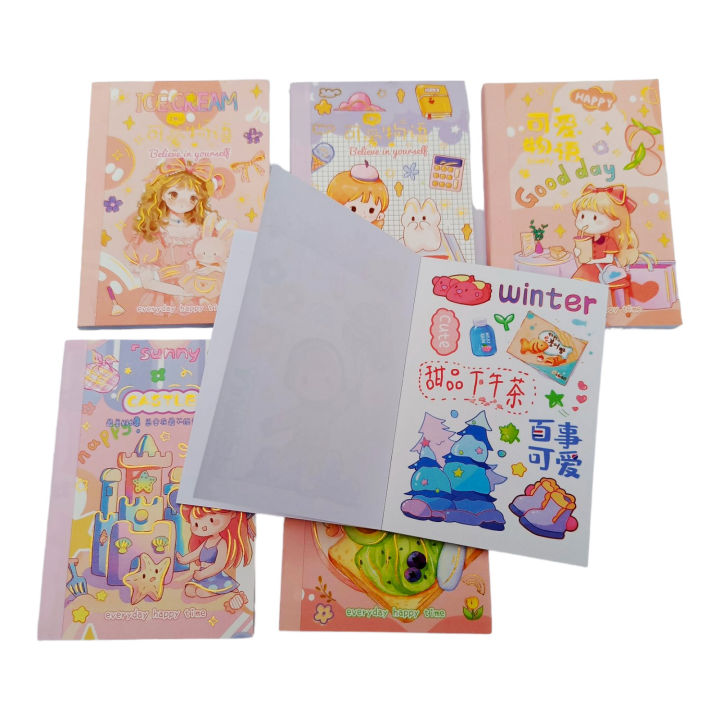 Kawaii Cute Sticky Scrapbooking Journal Girls Decorative Label Sticker Book - sticker